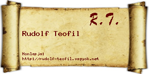 Rudolf Teofil névjegykártya